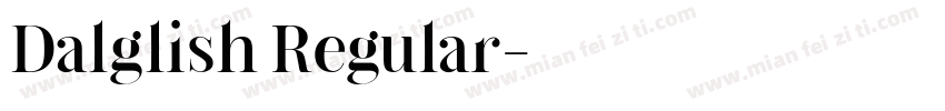 Dalglish Regular字体转换